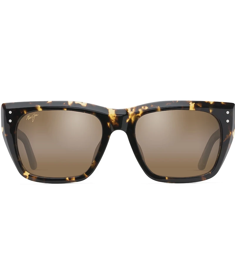 Maui Jim Women's Aloha Lane PolarizedPlus2® Square Havana 56mm Sunglasses