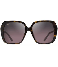 Maui Jim Women's Poolside 55mm Polarized Black Square Sunglasses
