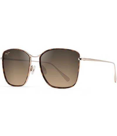 Maui Jim Women's Tiger Lily 57mm Tortoise Polarized Square Sunglasses