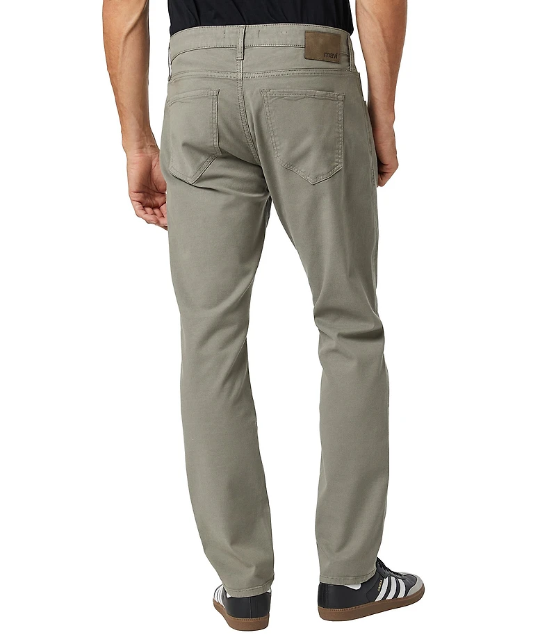 Mavi Marcus Pewter Luxe Twill Slim Straight Leg Pants