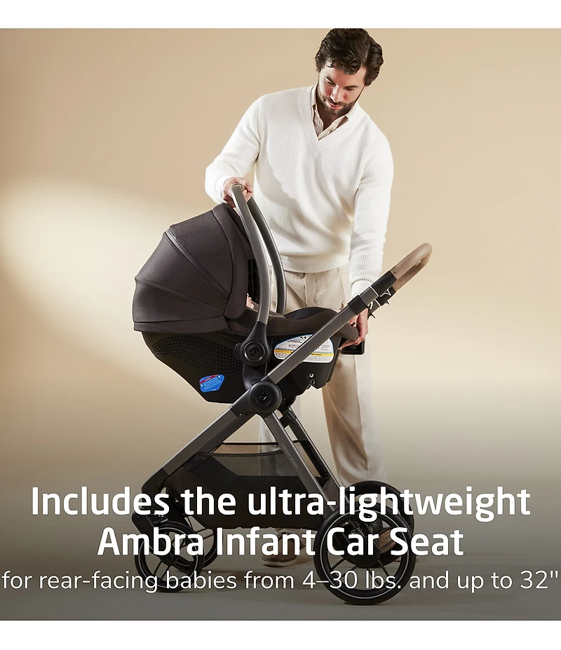 Maxi Cosi Oxford Modular Stroller & Ambra Ultra-Lightweight Infant Car Seat Travel System