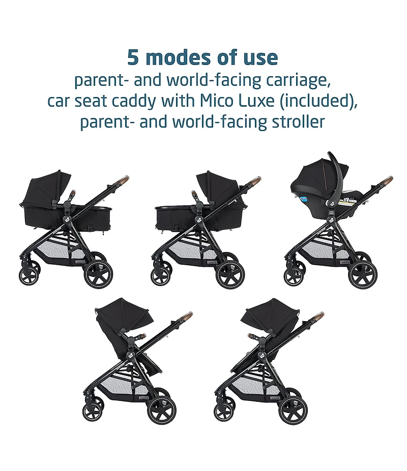 Maxi Cosi Zelia Luxe 5-in-1 Stroller & Micro Luxe Infant Car Seat Travel System