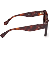 MaxMara Women's Glimpse5 50mm Tortoise Framed Butterfly Sunglasses