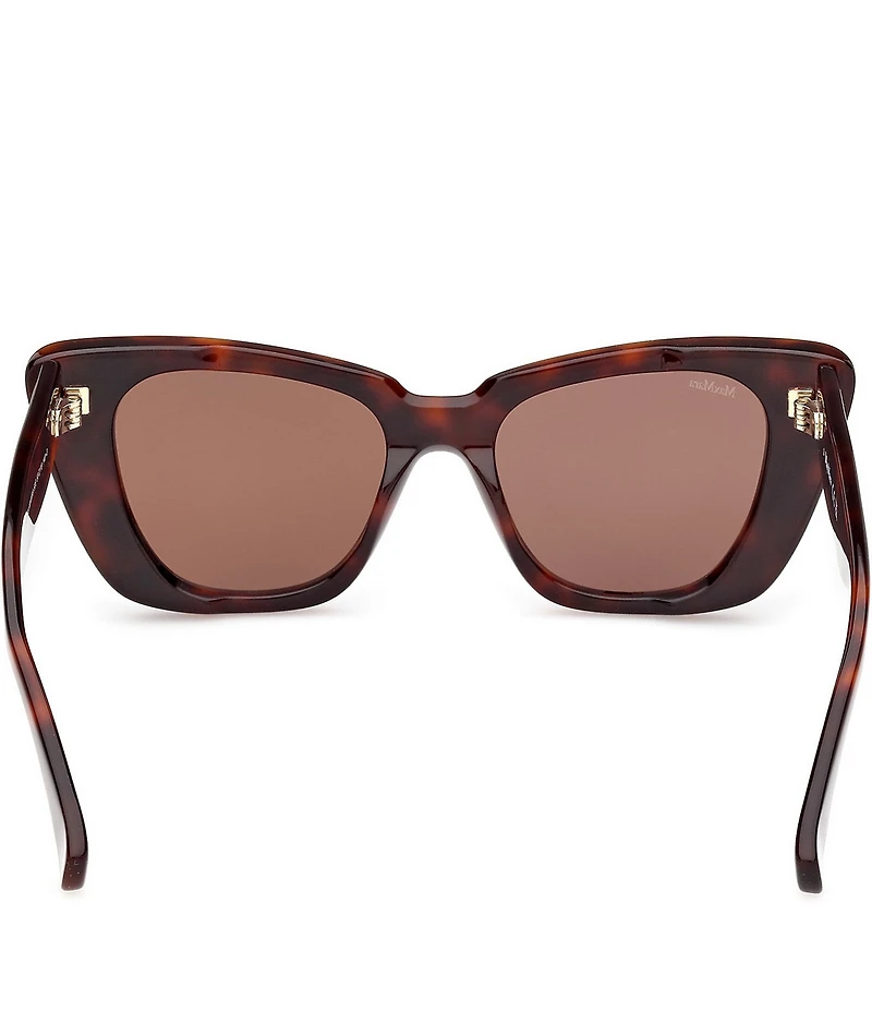 MaxMara Women's Glimpse5 50mm Tortoise Framed Butterfly Sunglasses