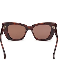 MaxMara Women's Glimpse5 50mm Tortoise Framed Butterfly Sunglasses
