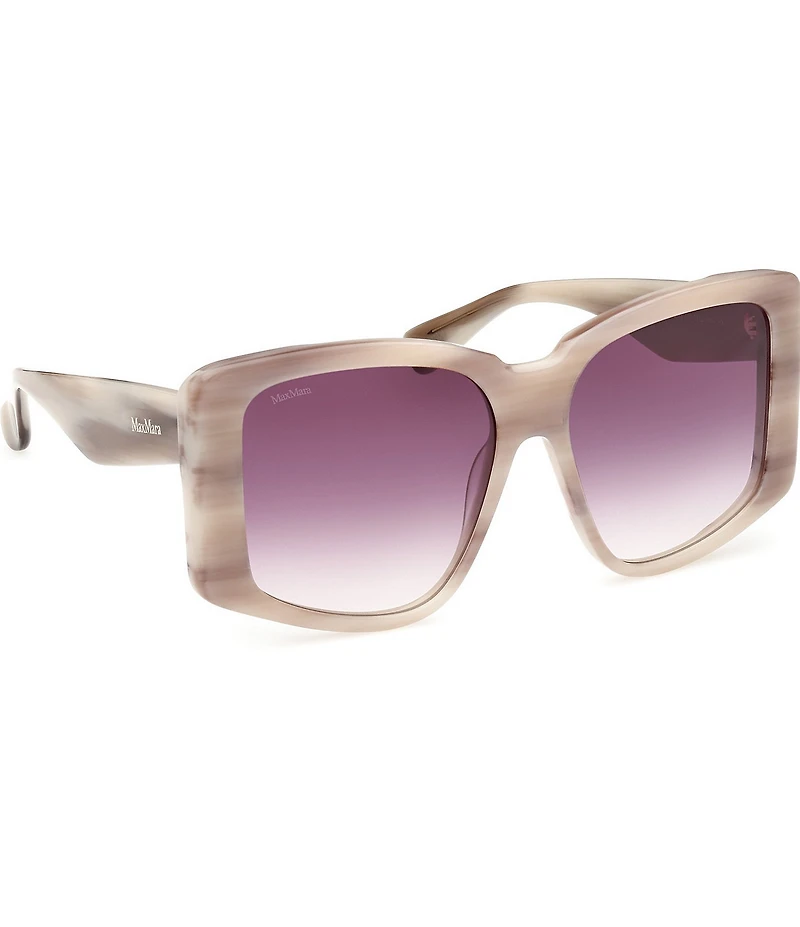 MaxMara Women's Glimpse6 57mm Mirrored Square Sunglasses