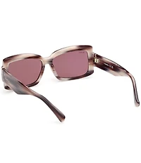 MaxMara Women's Lee 57mm Striped Rectangle Sunglasses