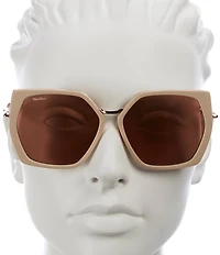 MaxMara Women's Miller 56mm Square Sunglasses