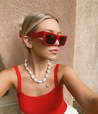 MCM Women's MW0014 53mm Rectangle Sunglasses