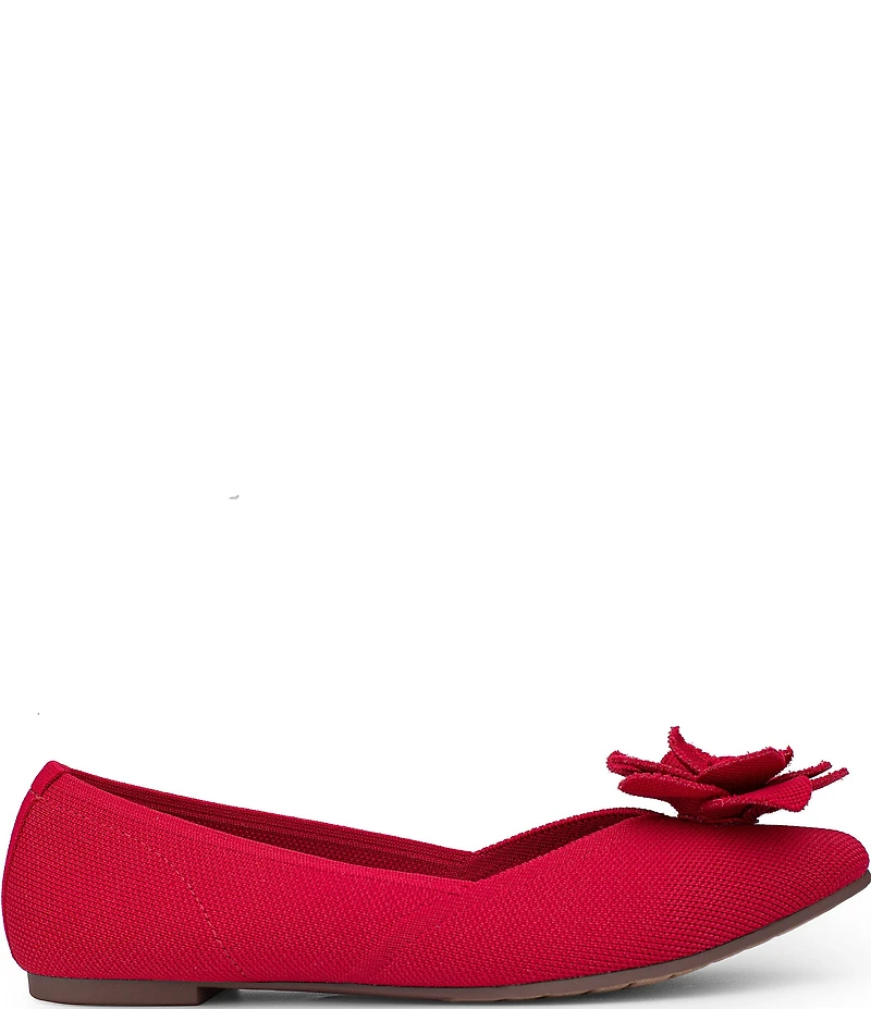 Me Too Avani Stretch Knit Floral Detail Ballet Flats