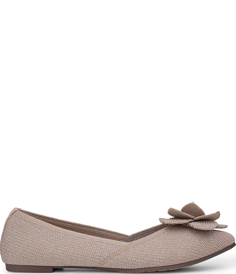 Me Too Avani Stretch Knit Floral Detail Ballet Flats
