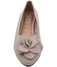 Me Too Avani Stretch Knit Floral Detail Ballet Flats