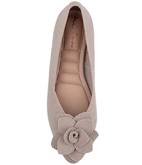 Me Too Avani Stretch Knit Floral Detail Ballet Flats