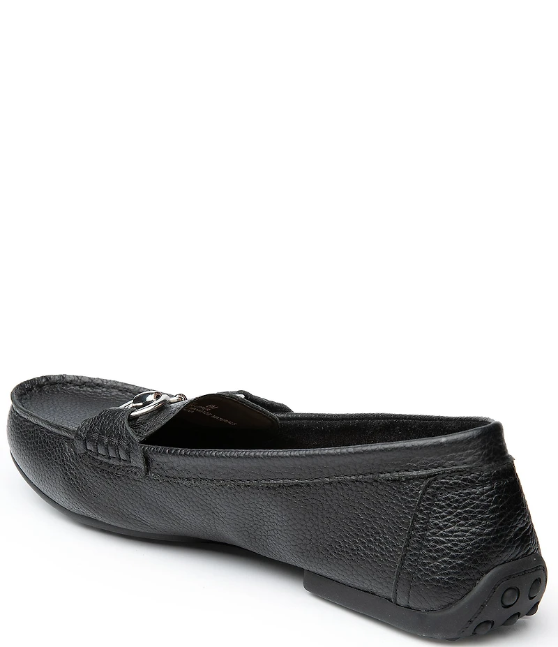 Me Too Dayne Leather Bit Buckle Driving Moc Flat Loafers