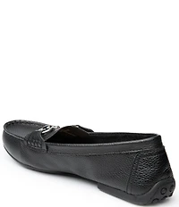 Me Too Dayne Leather Bit Buckle Driving Moc Flat Loafers