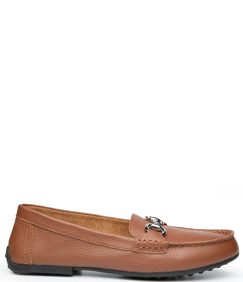 Me Too Dayne Leather Bit Buckle Driving Moc Flat Loafers