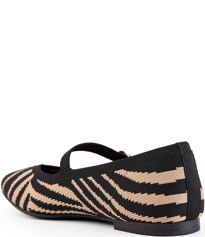Me Too Serenity Zebra Print Mesh Mary Jane Ballet Flats