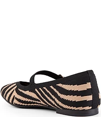 Me Too Serenity Zebra Print Mesh Mary Jane Ballet Flats