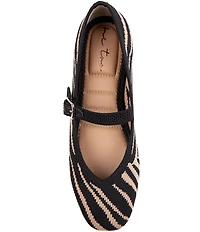 Me Too Serenity Zebra Print Mesh Mary Jane Ballet Flats