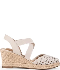 Me Too Shiney Eyelet Espadrille Wedge Sandals