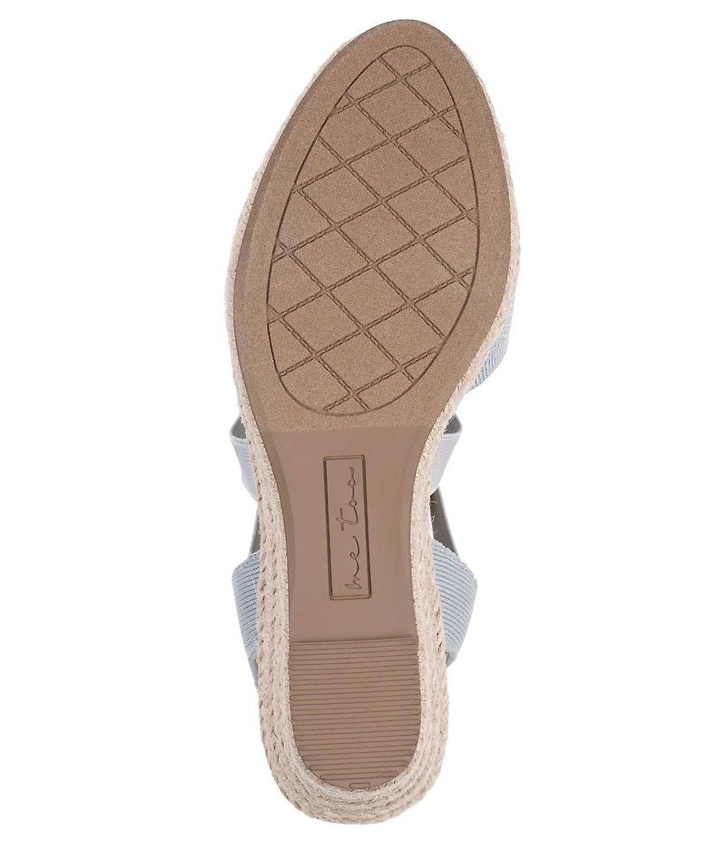 Me Too Shiney Stretch Knit Espadrille Wedge Sandals