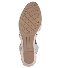 Me Too Shiney Stretch Knit Espadrille Wedge Sandals