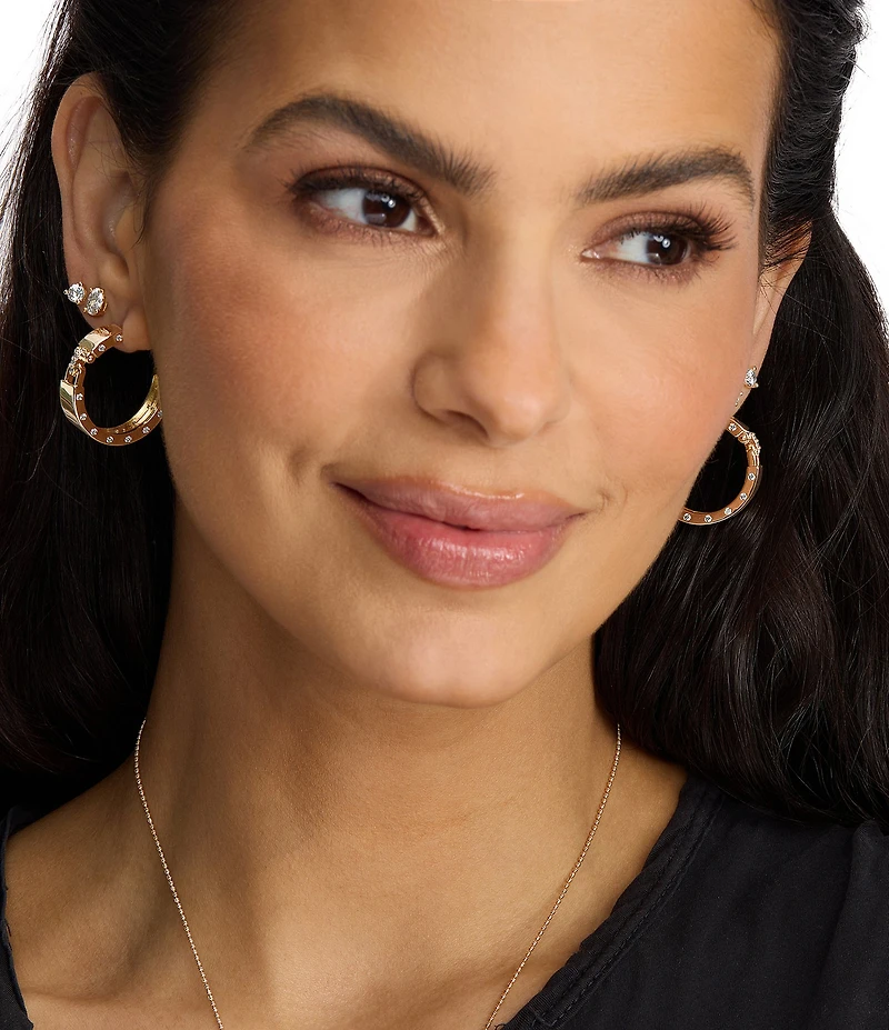 Melinda Maria Ashley Lock Hoop Earrings