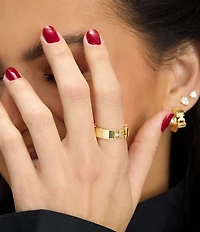 Melinda Maria Ashley Smooth Lock Ring