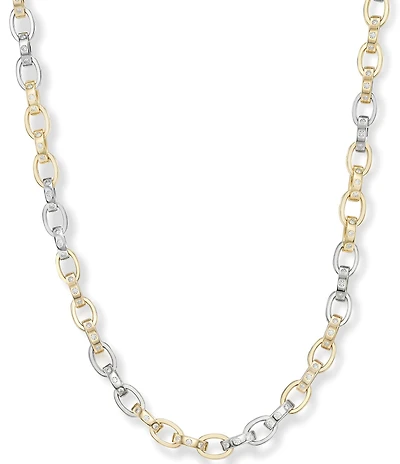 Melinda Maria Ashley Two Tone Chain Link Necklace