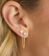 Melinda Maria Baby Julian Front Back Soft Hoop Earrings