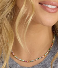 Melinda Maria Baby Not Your Basic Rainbow Tennis Necklace