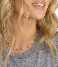 Melinda Maria Baby Not Your Basic Rainbow Tennis Necklace