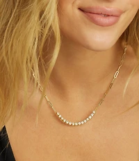 Melinda Maria Baroness Sam Tennis Chain Collar Necklace