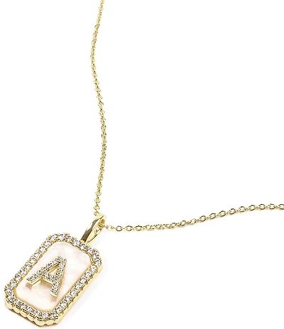 Melinda Maria Gold Initial Short Pendant Necklace