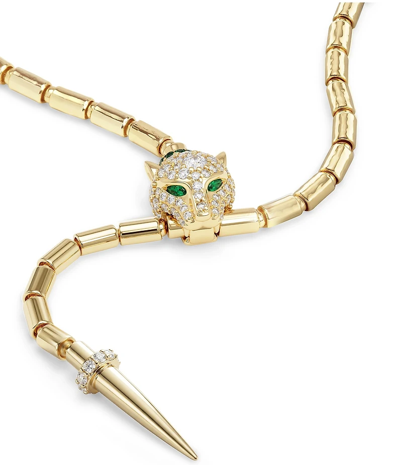 Melinda Maria Jaguar Bolo Lariat Necklace