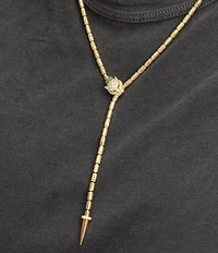Melinda Maria Jaguar Bolo Lariat Necklace