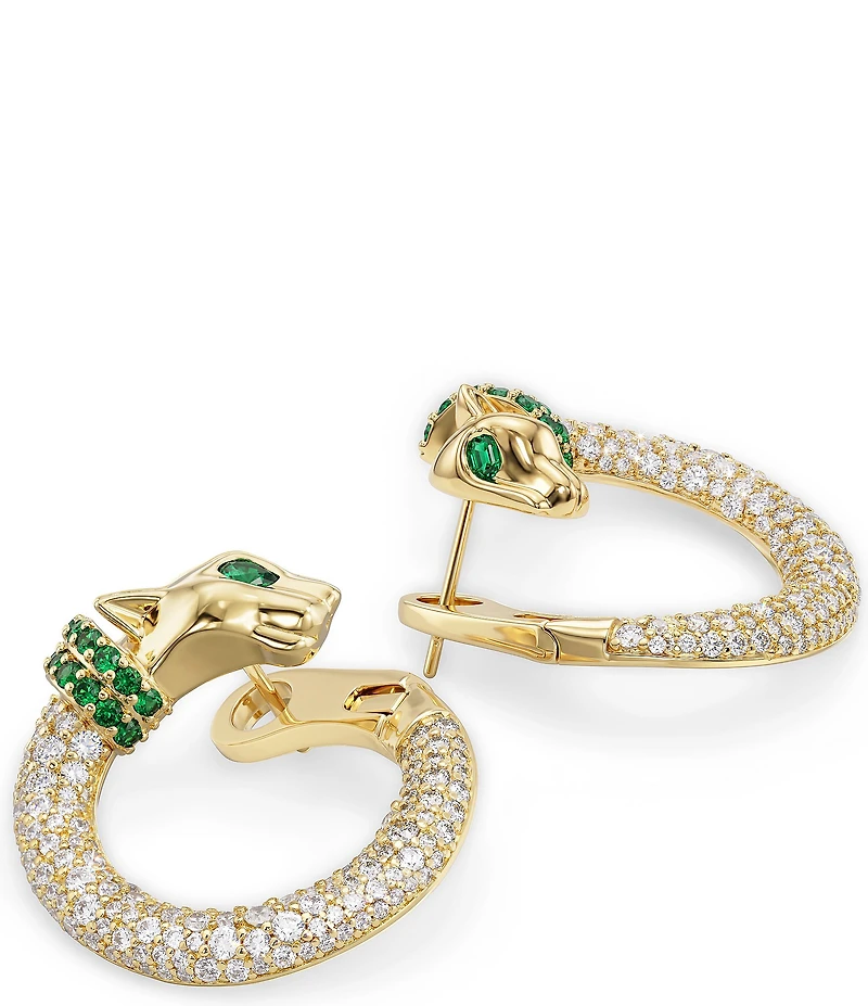 Melinda Maria Jaguar Pave Illusion Hoop Earrings