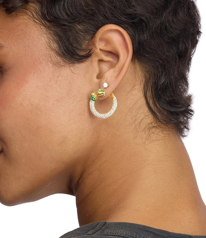 Melinda Maria Jaguar Pave Illusion Hoop Earrings