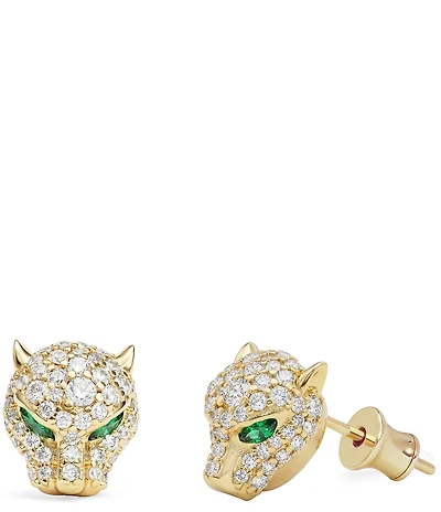 Melinda Maria Jaguar Pave Stud Earrings
