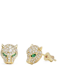 Melinda Maria Jaguar Pave Stud Earrings