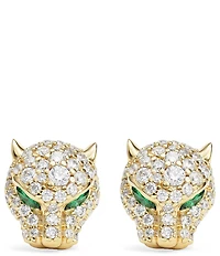 Melinda Maria Jaguar Pave Stud Earrings