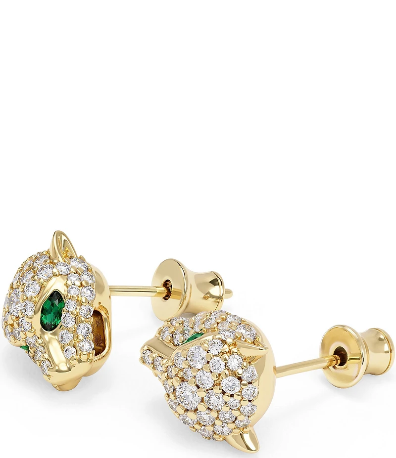 Melinda Maria Jaguar Pave Stud Earrings