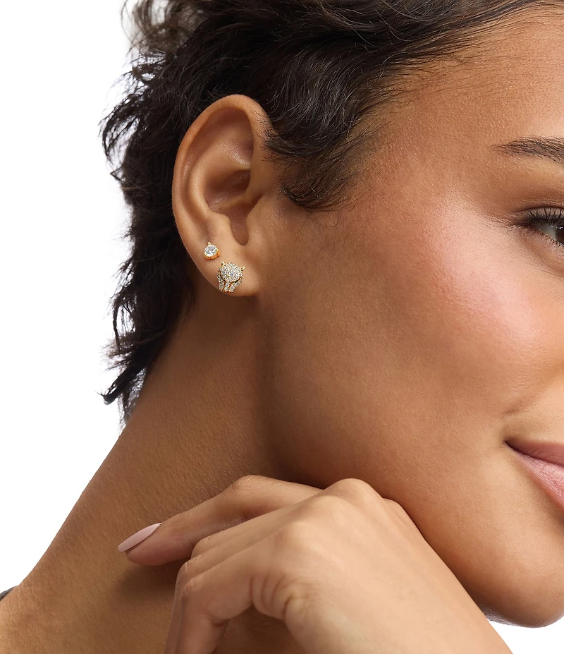 Melinda Maria Jaguar Pave Stud Earrings