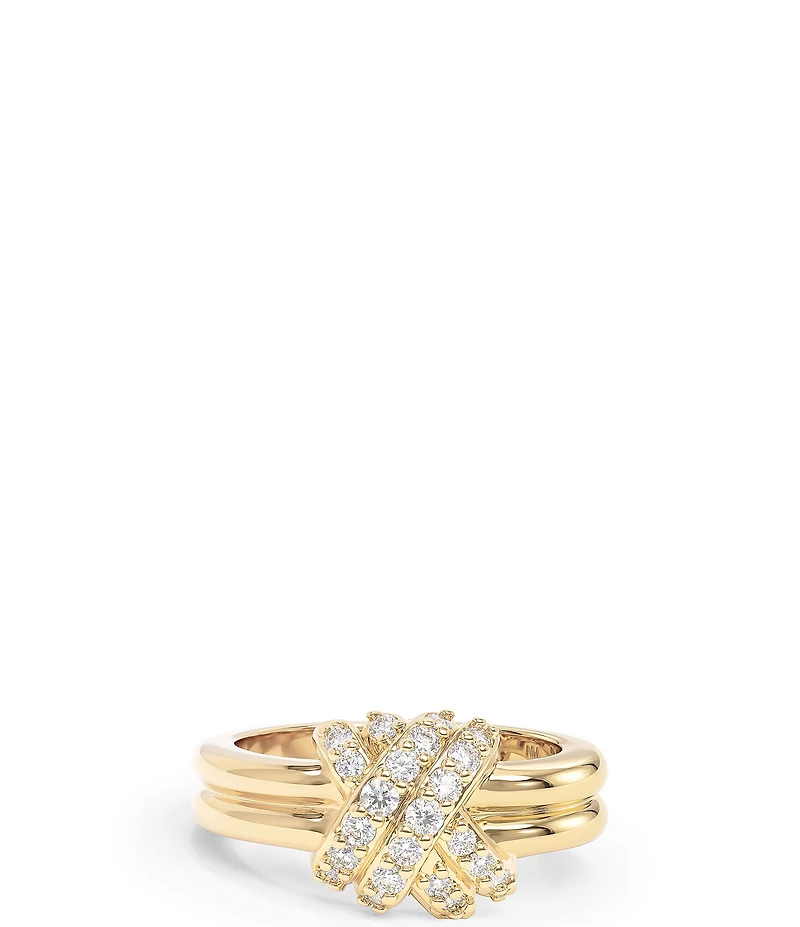 Melinda Maria Knot Crossed Ring