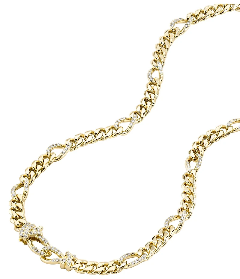 Melinda Maria Knot Figaro Chain Necklace