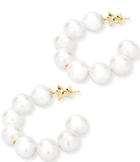 Melinda Maria Life's A Ball Pearl Hoop Earrings
