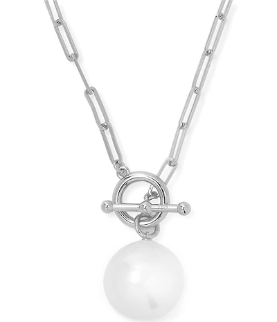 Melinda Maria Life's A Ball Pearl Short Chain Pendant Necklace