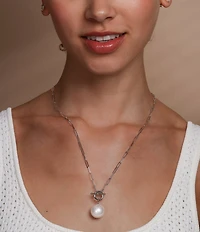 Melinda Maria Life's A Ball Pearl Short Chain Pendant Necklace