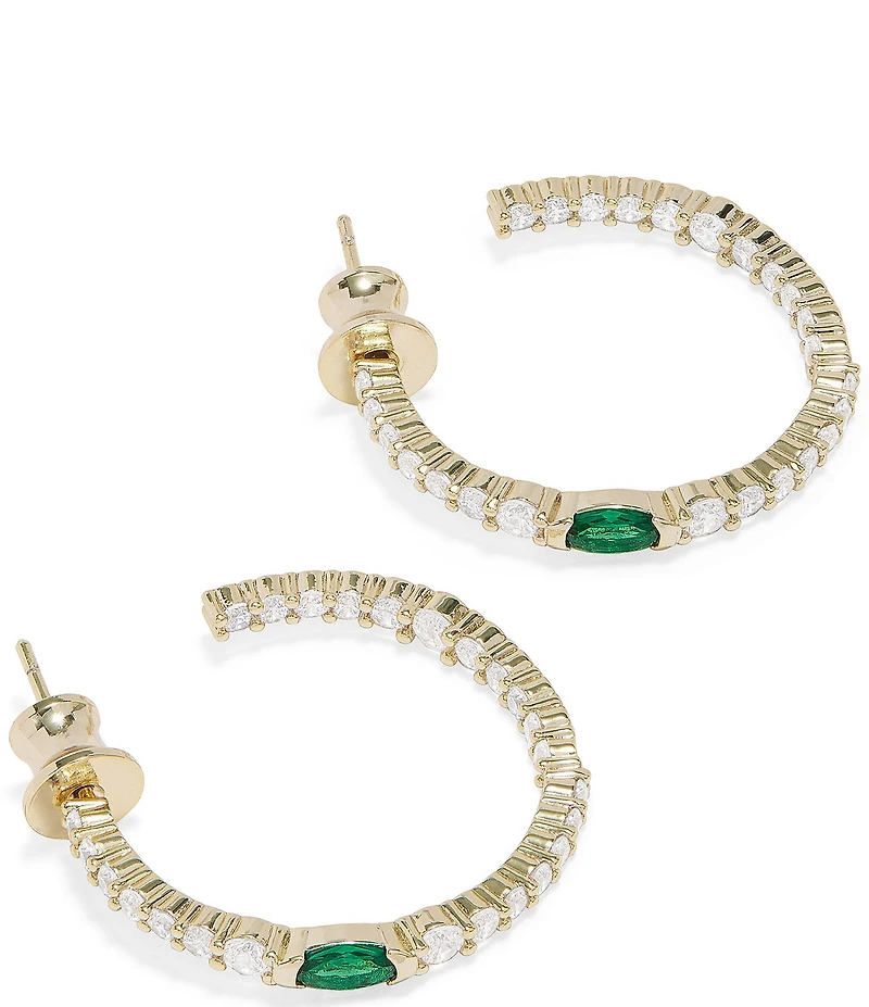 Melinda Maria Maven Rhinestone Hoop Earrings