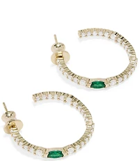 Melinda Maria Maven Rhinestone Hoop Earrings